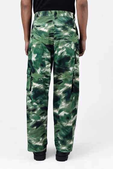 Easy Fit Cotton Pin Corduroy Cargo with Camouflage Print