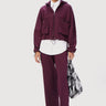 Easy Fit Hoodie with Adjustable Elasticated Waist - Wine