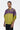 Easy Fit Linen Herringbone Bomber with Canopy Print - Bright Olive