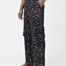 Easy Fit Linen Herringbone Cargo with Animal Print