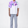 Easy Fit Men's Half Sleeve Shirt With Orchid Floral Print - Genes Lecoanet Hemant