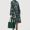 Easy-Fit Shirt-Dress with Abstract Checks Print - Genes Lecoanet Hemant
