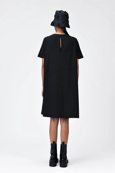 Easy-Fit Solid Dress with Patch Pockets - Genes Lecoanet Hemant
