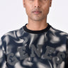 Easy Fit Sweatshirt with Genes Text and Aurora Print