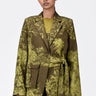 Elegant Monotone Landscape Jacket with Side Tie-Up Closure - Genes Lecoanet Hemant