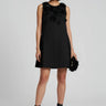 Black embellished A-line dress for women by Genes Lecoanet Hemant India