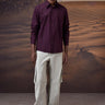 Embroidered Cherry Lacquer Poplin Shirt - Genes Online Store