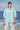 Embroidered Elbow-Sleeve Top in Premium Cotton Poplin – Mint Green