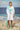 Embroidered Polo-Collar Dress in Premium Giza Cotton Poplin – White