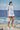 Embroidered Puff-Sleeve Top in Premium Cotton Poplin & Organza – Light Blue