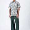 Giza Cotton Half Sleeve Shirt with Aurora Print