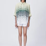 Giza Cotton Oversized Shirt with Cell Degrade Print - Genes Lecoanet Hemant