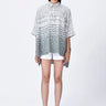 Giza Cotton Oversized Shirt with Cell Degrade Print - Taupe - Genes Lecoanet Hemant