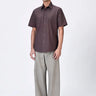 Giza Cotton Poplin Half Sleeve Shirt - Brown