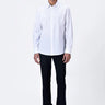 Giza Cotton Poplin Regular Fit Button-Down Shirt with Micro Cell Embroidery - White