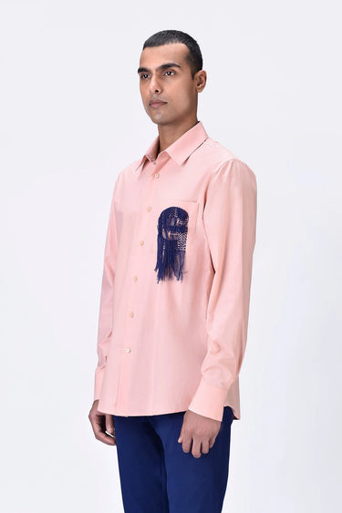 Giza Cotton Poplin Shirt - Pink