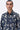 Giza Cotton Poplin Shirt with Aurora Print - Black