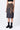 Giza Cotton Poplin Straight Fit Skirt with Draped Waist - Brown - Genes Lecoanet Hemant