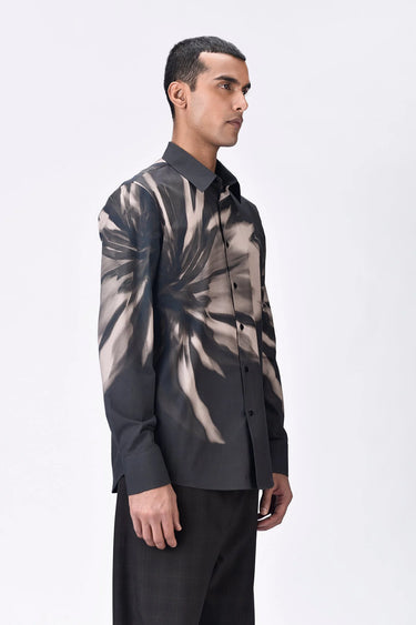 Giza Cotton Shirt with UV Flower Print - Genes Lecoanet Hemant