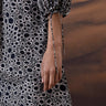 Designer Giza cotton dress with statement graphic pattern for modern women
