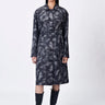 Grey Check Banana Crepe Overcoat