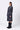 Grey Check Banana Crepe Overcoat