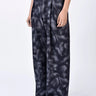 Grey Check Banana Crepe Trousers