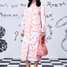 Heart Print Relax Fit Dress- Coral Peach - Genes Online Store