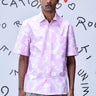Ikat Check Print Regular Fit Shirt - Smoothie Pink - Genes Online Store