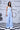 Ikkat Check Relaxed Fit Dungaree- Light Blue - Genes Online Store