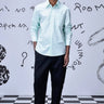 Labyrinth Cotton Regular Fit Shirt- Nile Green - Genes Online Store