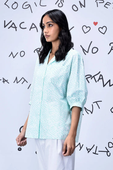 Labyrinth Print Relax Fit Shirt - Genes Online Store