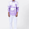 Landscape Print Regular Fit Men's Button-Up Shirt-Amethyst - Genes Lecoanet Hemant