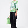 Landscape Print Top with Rounded Sleeves - Genes Lecoanet Hemant