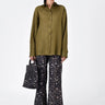 Light Linen Shirt with Hidden Stripe Details Khaki - Genes Lecoanet Hemant