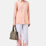 Light Linen Shirt with Hidden Stripe Details-Light Peach - Genes Lecoanet Hemant