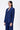 Linen Jacket with Constructed Darts - Navy Blue - Genes Lecoanet Hemant