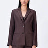 Linen Jacket with Darts - Chocolate Brown - Genes Lecoanet Hemant