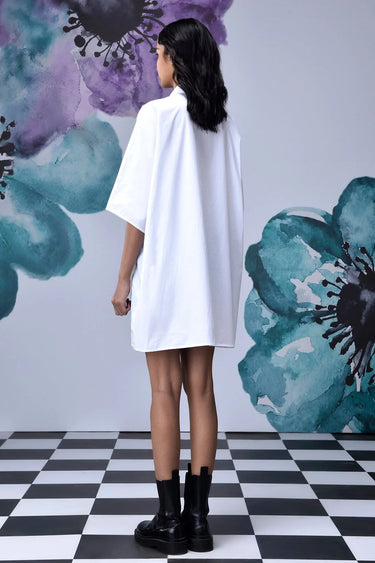 Living Flower A-Line Fit Embroidery Dress - Genes Online Store