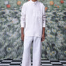 Mandrin Collar Regular Fit Linen Shirt - Genes Online Store