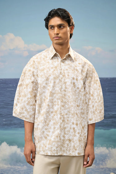 Mastic Premium Cotton Poplin Oversized Printed Shirt
