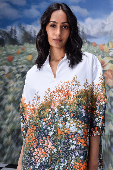 Meadow Print Relax Fit Dress - Genes Online Store