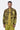 Men's Linen Herringbone Easy Fit Bomber Jacket -Khaki - Genes Lecoanet Hemant