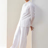 Men's Linen Shirt with Tonal Signature Details - Genes Lecoanet Hemant
