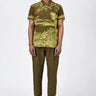 Men's Regular Fit Cotton Pique Polo with Contrast Tipping-Khaki - Genes Lecoanet Hemant