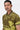 Men's Regular Fit Cotton Pique Polo with Contrast Tipping-Khaki - Genes Lecoanet Hemant