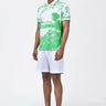 Men's Regular Fit Cotton Pique Polo with Contrast Tipping-Spring Green - Genes Lecoanet Hemant