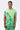 Men's Regular Fit Polo with Tropical Print-Mint Green - Genes Lecoanet Hemant