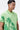 Men's Regular Fit Polo with Tropical Print-Mint Green - Genes Lecoanet Hemant