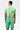 Men's Regular Fit Polo with Tropical Print-Mint Green - Genes Lecoanet Hemant